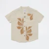 Beige Bloom Mandarin Shirt