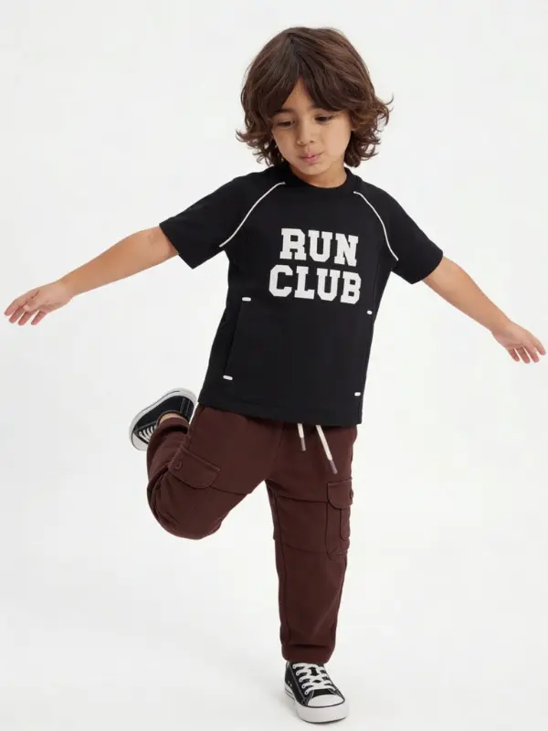 Black Varsity Number Tee