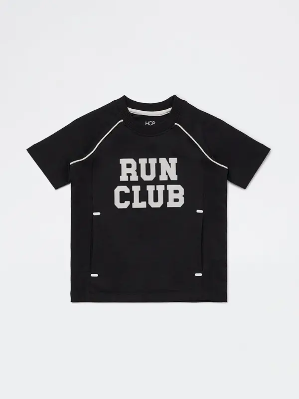 Black Varsity Number Tee