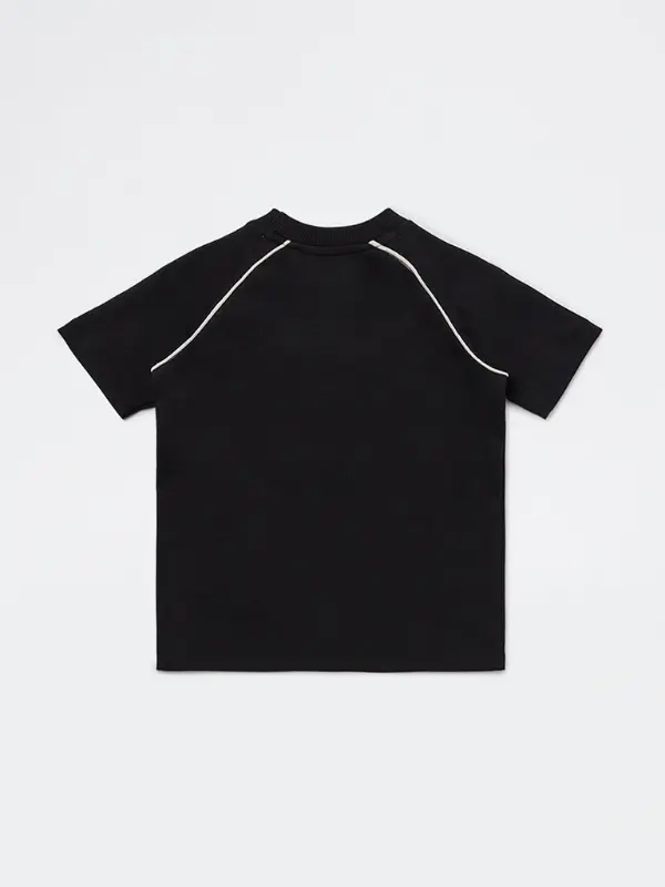 Black Varsity Number Tee