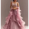 MG_187_1 Blush Ruffle Sequin Lehenga Set