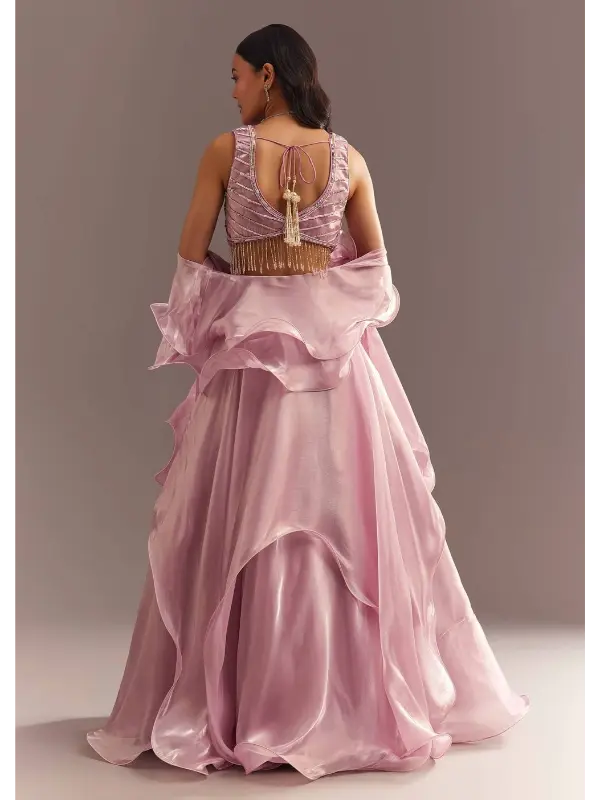 MG_187_4 Blush Ruffle Sequin Lehenga Set