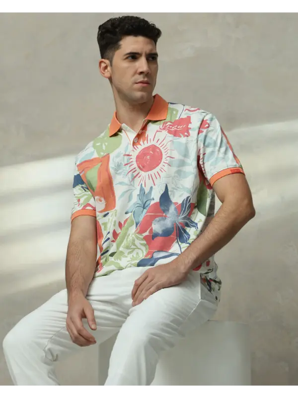 Blush Abstract Cotton Tee