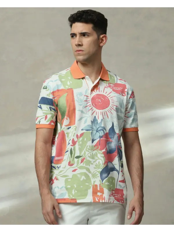 Blush Abstract Cotton Tee