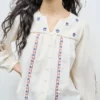 MG_268_3 Ivory Meadow Embroidered Cotton Blouse