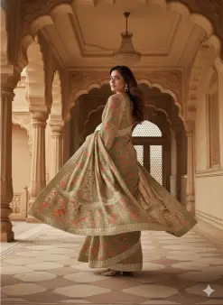 Emerald Grace Paisley Saree