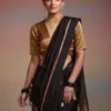 Royal Noir Chanderi Saree