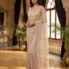 Lilac Heirloom Embroidered Saree