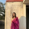 MG_6_3 Royal Plum Cotton Silk Saree